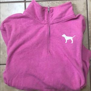 Vs pink quarter zip